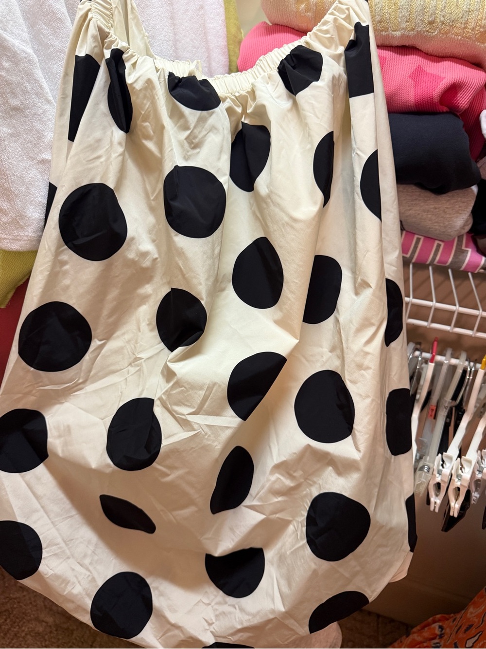 Polka dot bubble mini dress